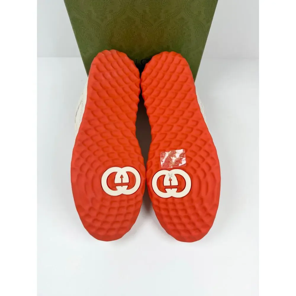 Size 8US - Gucci MAC80 White Orange Sneakers NEW